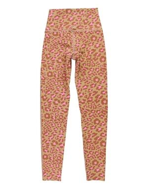 aerie Pink & Tan Leopard Print Leggings size XS